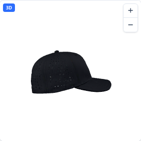 Cap America Perforated Performance Snap Back Cap in Black